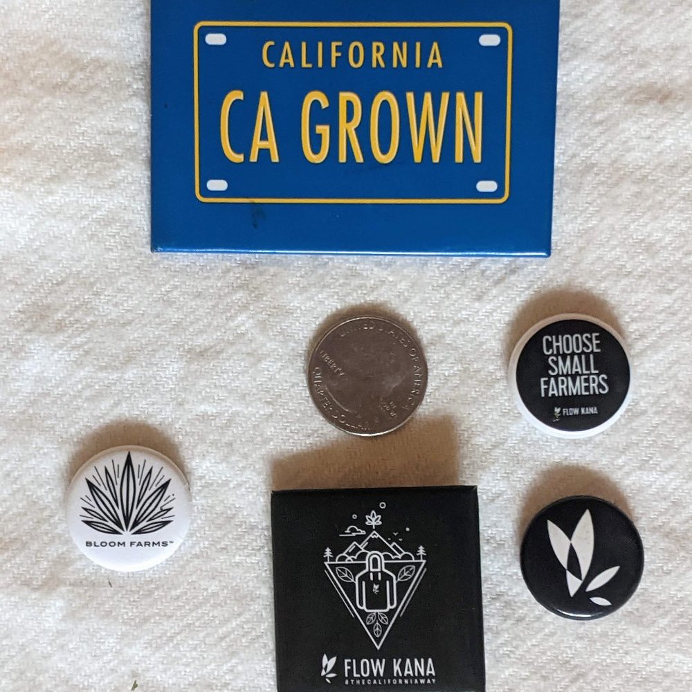 Lot of California Cannabis Brand Button Pins